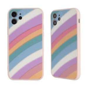 Funda luminosa arco iris TPU+PC  para iPhone13/13mini/13Pro/13ProMax