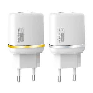 Mayoreo 2 puertos USB adaptador de corriente de viaje con enchufe de US,EU