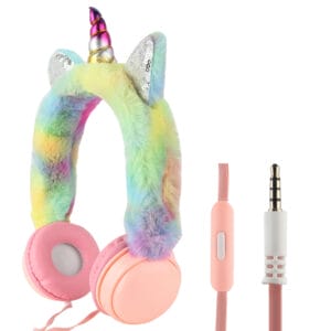 AH-007 Unicorn - Wired Headphones for Children with 3.5mm Microphone