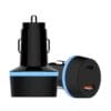Cigarette Lighter Splitter with Blue LED, Type C 20W PD Quick USB C Car Charger and Dual QC 3.0 18W 12 01 23