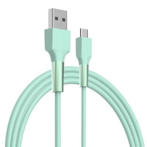USB-A macaron colours cable, 2.4A fast charging with aluminium alloy design
