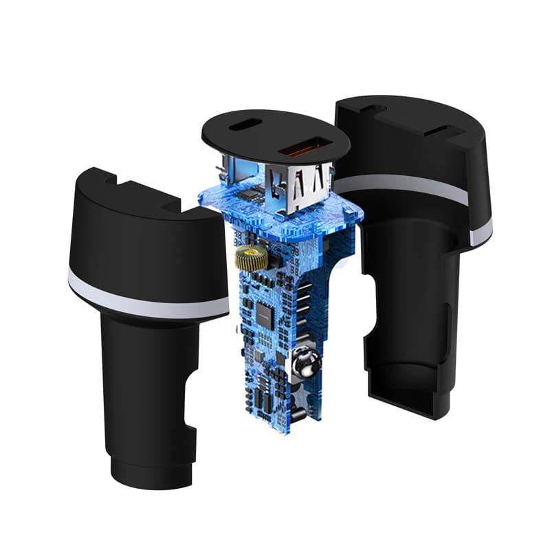 Cigarette Lighter Splitter with Blue LED, Type C 20W PD Quick USB C Car Charger and Dual QC 3.0 18W 5 Cigarette Lighter Splitter with Blue LED, Type C 20W PD Quick USB C Car Charger and Dual QC 3.0 18W - Image 5