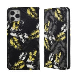 Premium quality pouch with card slots and money pocket, with relief feather design