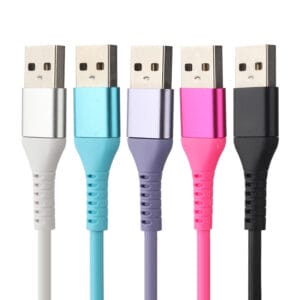 2.4A Cable micro USB de datos y carga de alta velocidad, cable de carga de TPE de aluminio