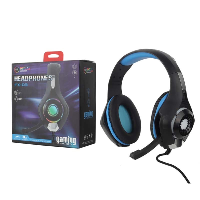 FX-03 Stereo Gaming Headset, over-ear headset with microphone, LED light, bass surround sound 12 FX-03 Stereo Gaming Headset, over-ear headset with microphone, LED light, bass surround sound - Image 12