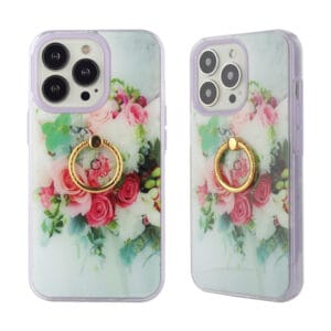 Fundas TPU+PC serie bright 2 in 1 con diseño y Anillo De Soporte para iPhone13