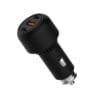 USB C Car Charger 95W, PPS PD 65W 30W Type C Super Fast Charging QC 3.0 30W Cigarette Lighter Adapter, con LED azul