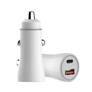 Cigarette lighter splitter with blue LED, type C 20W PD fast USB C car charger and dual QC 3.0 18W, PC materials