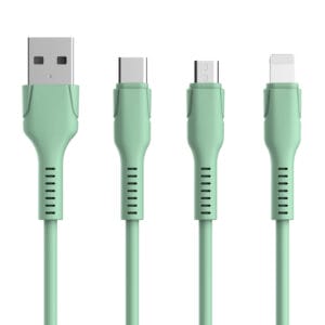 Food grade silicone usb cable for iPH/micro/Type C