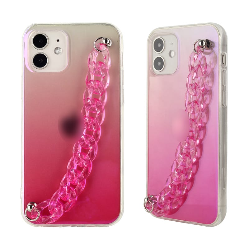 Dual sided tpu case from IMD in gradient colour with cute bracelet chain for iPhone13 10 Dual sided tpu case from IMD in gradient colour with cute bracelet chain for iPhone13 - Image 10