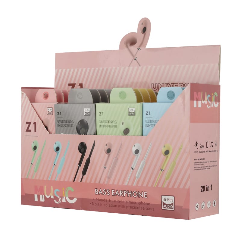 Z1 headphones with I-shaped 3.5mm interface with remote control and microphone, with packaging box 2 Z1 headphones with I-shaped 3.5mm interface with remote control and microphone, with packaging box - Image 2