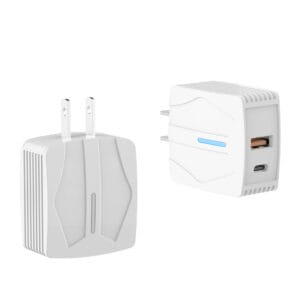 Cargador USBA+USB C 10W Adaptador de Cargador Rápido  Puertos USB dobles,disponibles con enchufe UE US