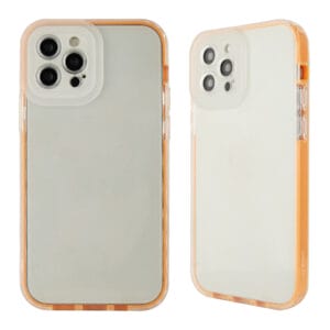 2 in 1 TPU+PC clear glass housing with full camera lens protection