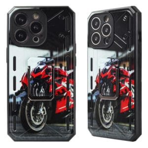 Carcasas pintada de TPU + PC con soporte de anillo magnético