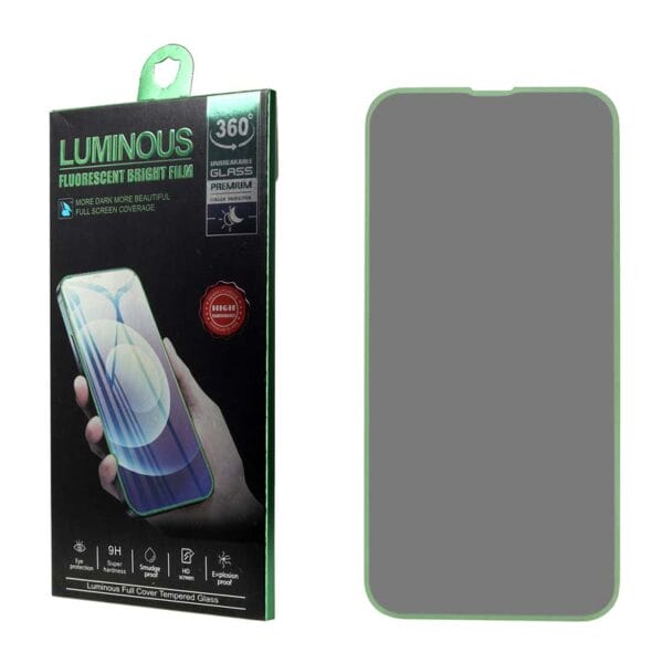 Luminous fluorescent screen protective glass anti-glance