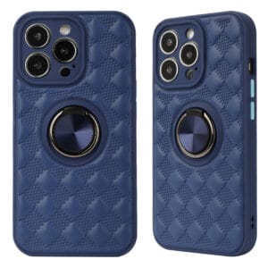 Qiying pasta Leater TPU+PC+PU funda de teléfono con anillo magnético