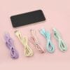 Highly elastic TPE charging cable colour macaroni USB data cable for IPH/Micro/Type C 23 12 1