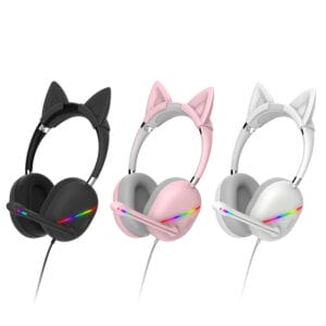 SMS-CJ18 RGB Cat Ear Gaming Headset with Microphone