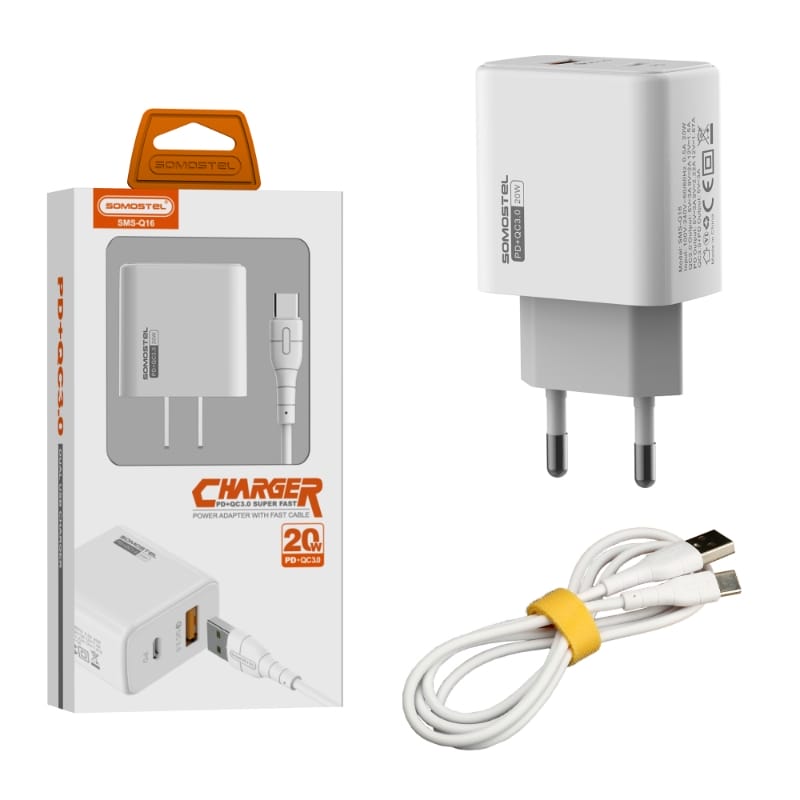 SMS-Q16 PD+QC3.O DOUBLE QUICK CHARGER KIT PROTOCOL 20W 7 SMS-Q16 PD+QC3.O DOUBLE QUICK CHARGER KIT PROTOCOL 20W - Image 7