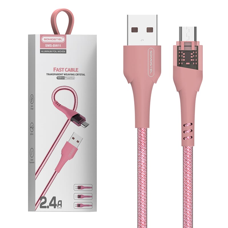 SMS-BW11 2.4A Transparent Mechanical Design Fast Charging USB Data Cable 14 SMS-BW11 2.4A Transparent Mechanical Design Fast Charging USB Data Cable - Image 14