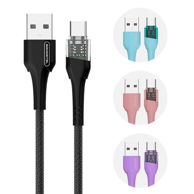 SMS-BW11 2.4A Transparent Mechanical Design Fast Charging USB Data Cable 19 SMS-BW11 2.4A Transparent Mechanical Design Fast Charging USB Data Cable - Image 19