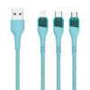 SMS-BW11 2.4A Transparent Mechanical Design Fast Charging USB Data Cable 34 2 5