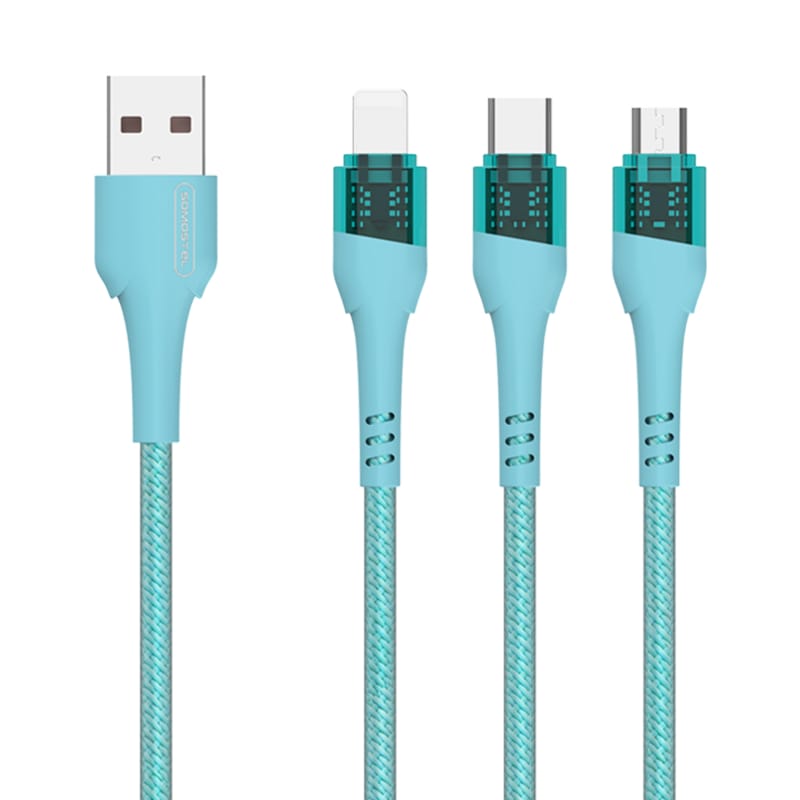 SMS-BW11 2.4A Transparent Mechanical Design Fast Charging USB Data Cable 3 SMS-BW11 2.4A Transparent Mechanical Design Fast Charging USB Data Cable - Image 3