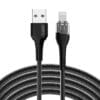 SMS-BW11 2.4A Transparent Mechanical Design Fast Charging USB Data Cable 52 20 1