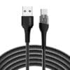 SMS-BW11 2.4A Transparent Mechanical Design Fast Charging USB Data Cable 53 21 1