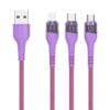 SMS-BW11 2.4A Transparent Mechanical Design Fast Charging USB Data Cable 35 3 4