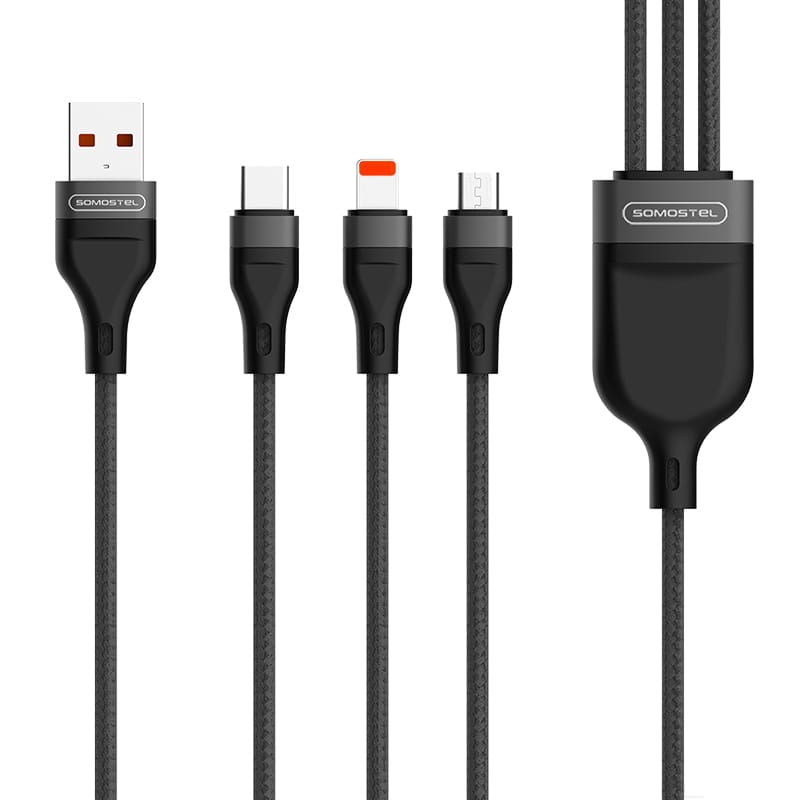 SMS- BW13 Fast Charge Cable 3 in 1 Output 2.1A Nylon Braided Fast Charge Data Cable 7 SMS- BW13 Fast Charge Cable 3 in 1 Output 2.1A Nylon Braided Fast Charge Data Cable - Image 7