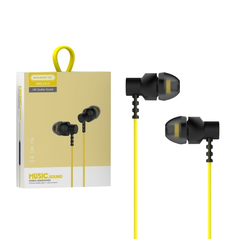 SMS-CS10 Gold Plated 3.5mm HD Sound Earphones 14 SMS-CS10 Gold Plated 3.5mm HD Sound Earphones - Image 14