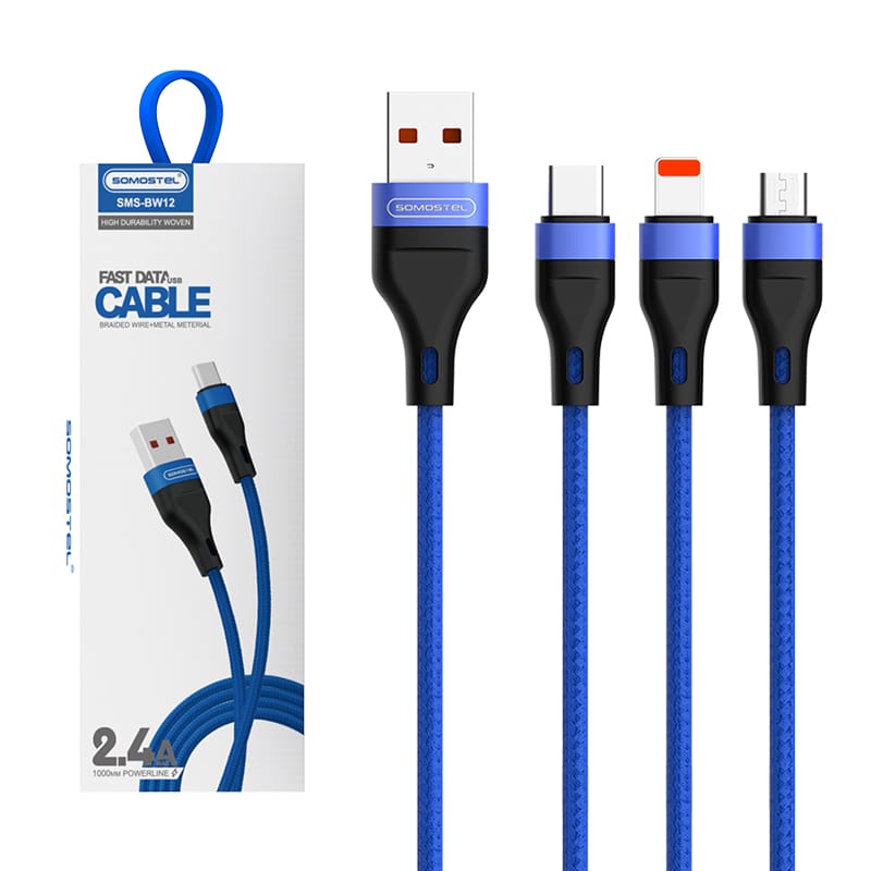 SMS-BW12 2.4A Fast Data Charging USB Cable 7 SMS-BW12 2.4A Fast Data Charging USB Cable - Image 7
