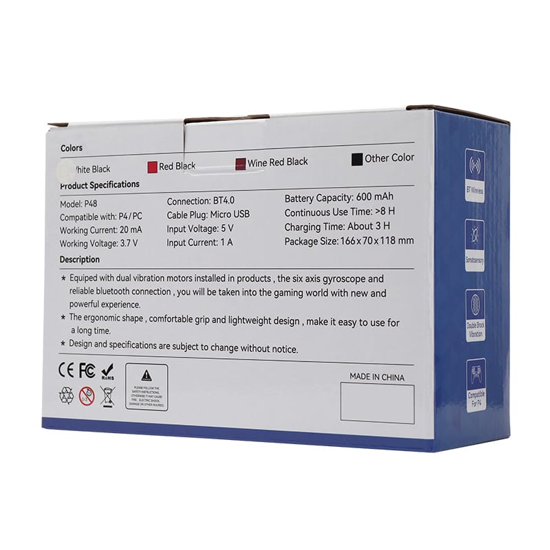 V4.0 Hot Sale Popular Wireless BT Gamepad Support for PS4 / PS3 / PC / mobile phone / tablet / notebook 4 V4.0 Hot Sale Popular Wireless BT Gamepad Support for PS4 / PS3 / PC / mobile phone / tablet / notebook - Image 4