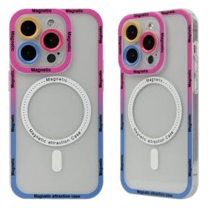 Funda transparente de TPU con pintura de atracción magnética