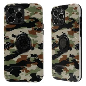 JiJin 360 Rear Support Ring Paint+Shiny Oil Sprayed TPU+Phone Case