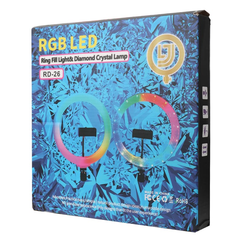 360° Rotatable Diamond Crystal Lamp RGB LED Light for Live Streaming 2 360° Rotatable Diamond Crystal Lamp RGB LED Light for Live Streaming - Image 2