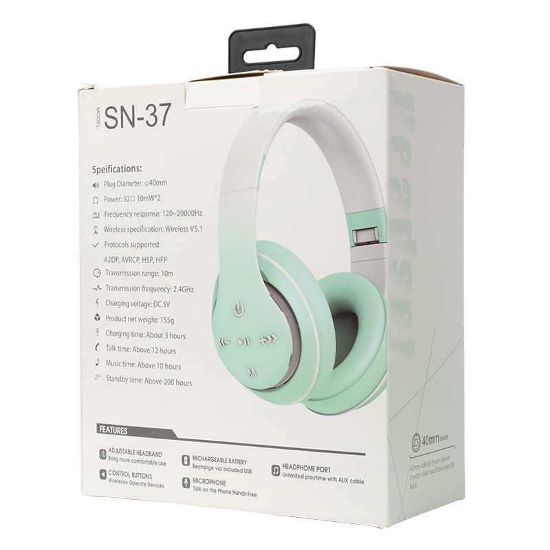 S&N Auriculares inalámbricos con Bluetooth, audífonos, Cascos con