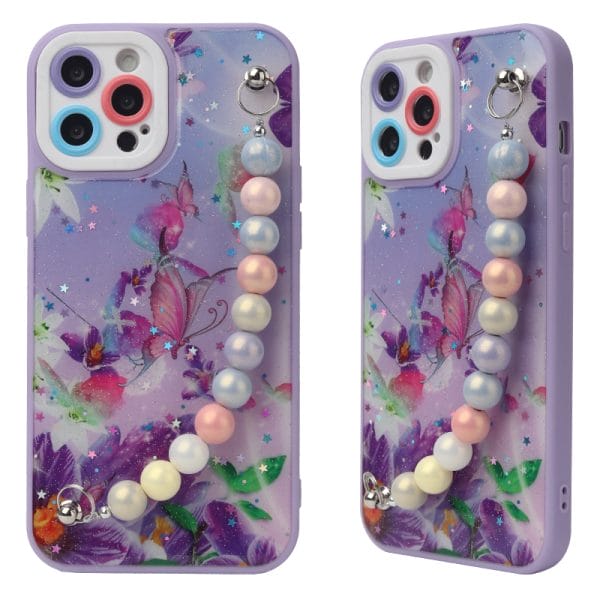 TongYan Two-in-One Epoxy Paint Beaded TPU Bracelet+PC Phone Case