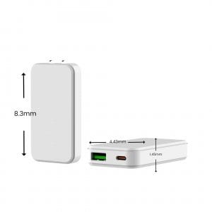 Biscuit Shape Foldable PD/QC3.0 Dual Port Wall Charger Plug Wall Charger