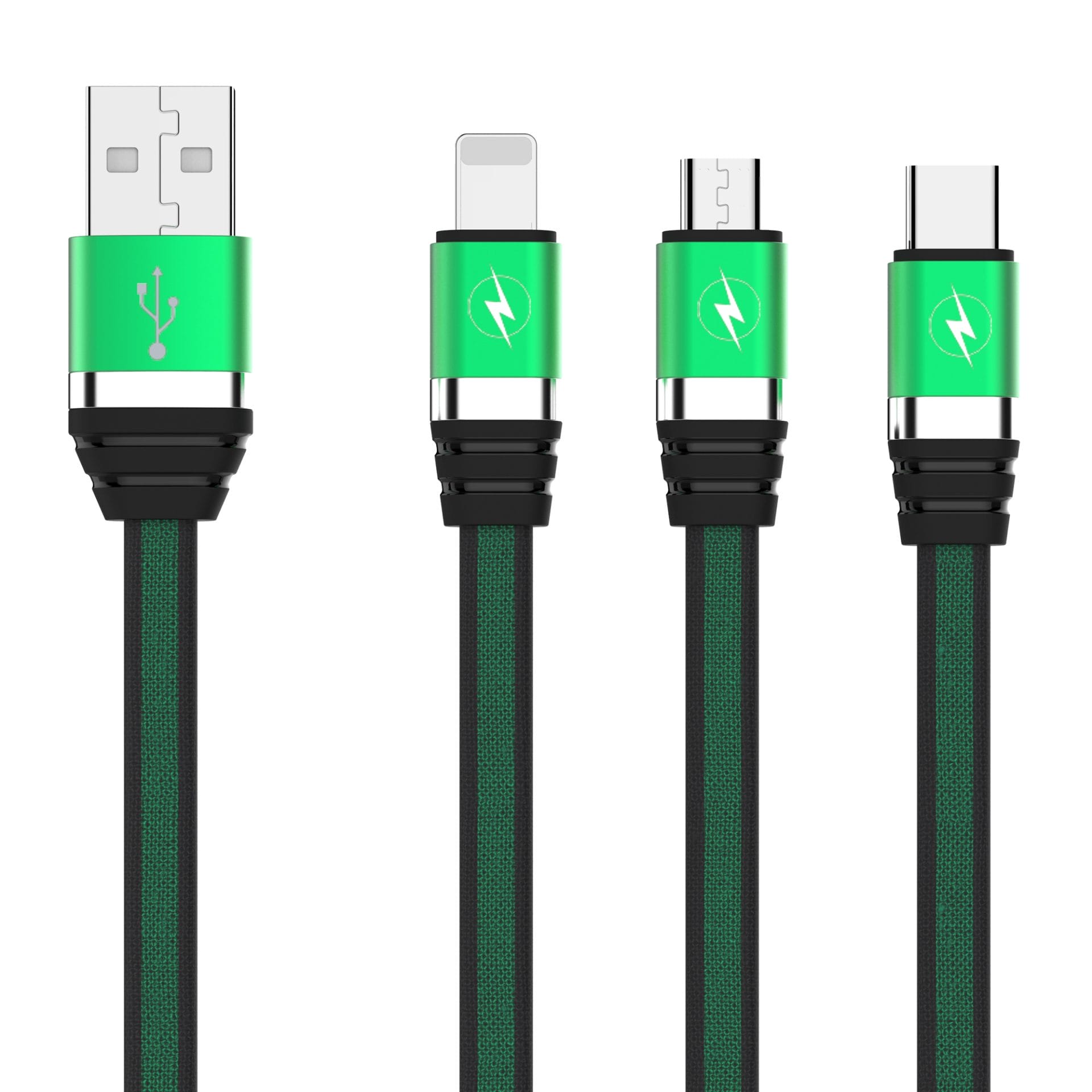 Premium 2A fast-charging flat data cable with metallic fabric 1 Premium 2A fast-charging flat data cable with metallic fabric