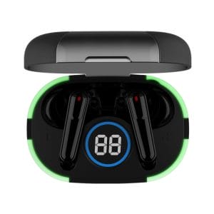 V5.1 BT wireless headphones with tri-colour breathing light and digital display