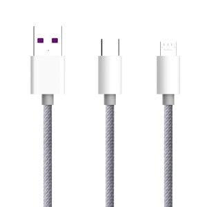 SOMOSTEL 2.4 A braided fabric charging cable with quick charge