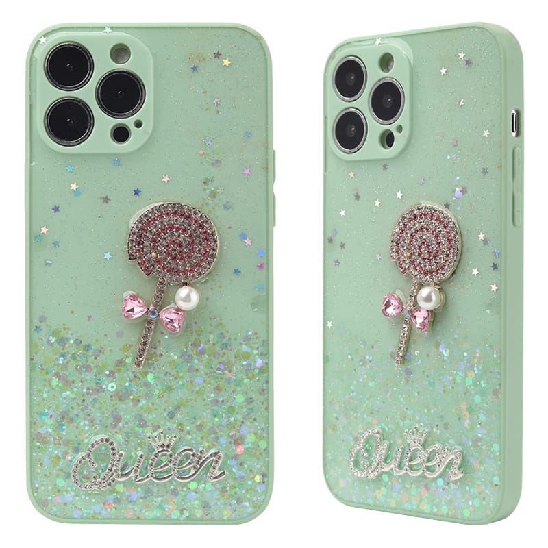 Straight Edge Epoxy Three Dimensional Epoxy Lollipop Decoration TPU+PC Phone Case 1 Straight Edge Epoxy Three Dimensional Epoxy Lollipop Decoration TPU+PC Phone Case