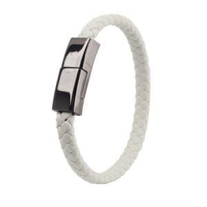 Cable de carga USB de cuero PU de 20cm