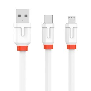 2A Dual-colour large current USB data cable 2A Highly elastic TPE fast charging cable for I-PH/Micro/Type-C