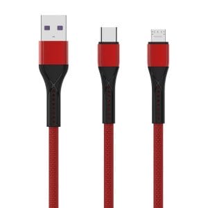 Cable de datos USB para teléfono móvil Cable de carga trenzado de 2,1 A de alta calidad