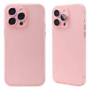 Protección de película de lente de agujero de precisión TPU + PC color transparente 2 en 1 funda para teléfono móvil