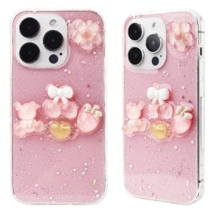 Wholesale ultra-thin large hole TPU+ acrylic epoxy resin and decoration mobile phone cases