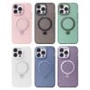 Wholesale Colorful transparent TPU+PC 2-in-1 phone case with metal stand 18 19 1
